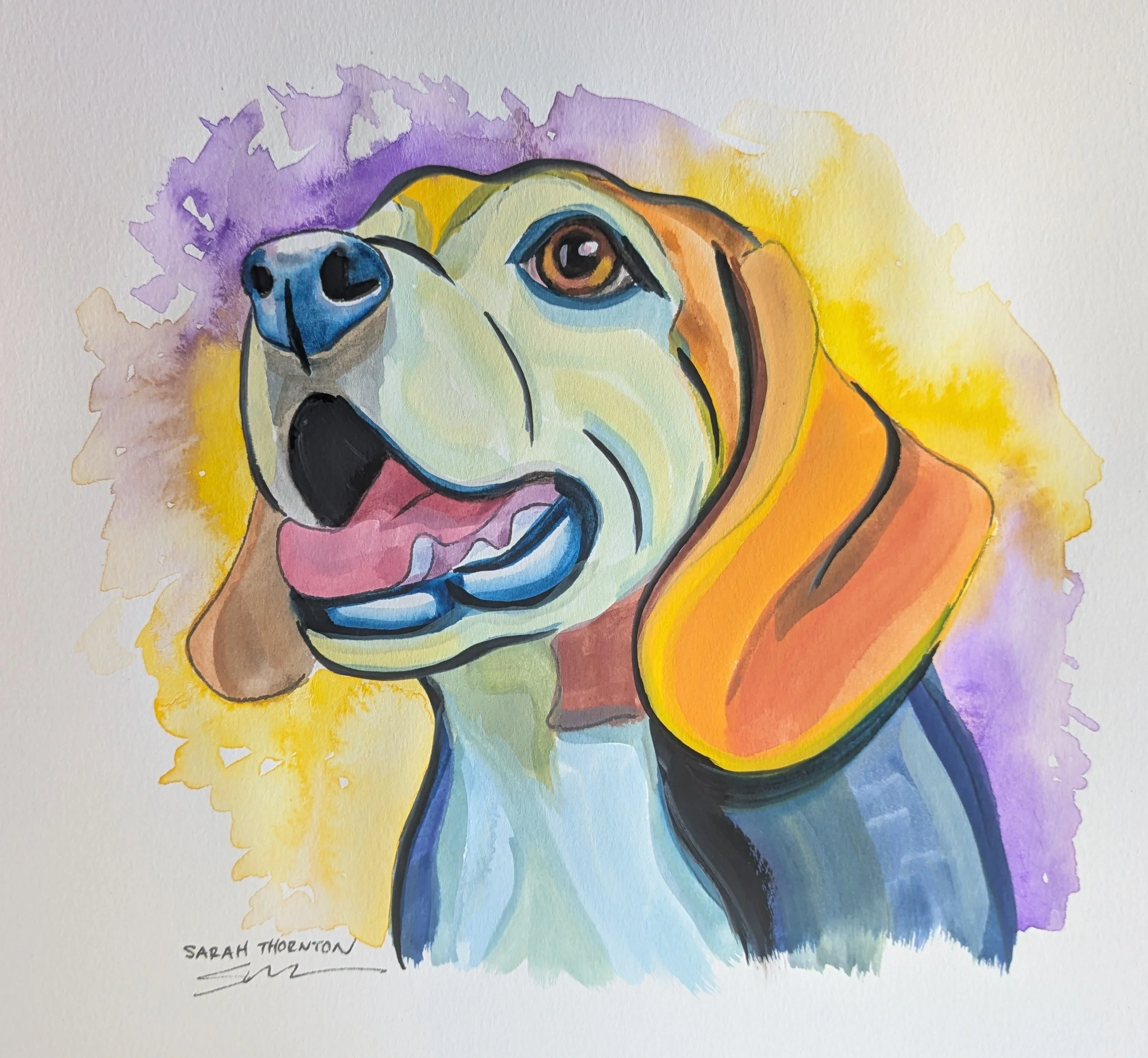 SALE 8x8 Watercolor