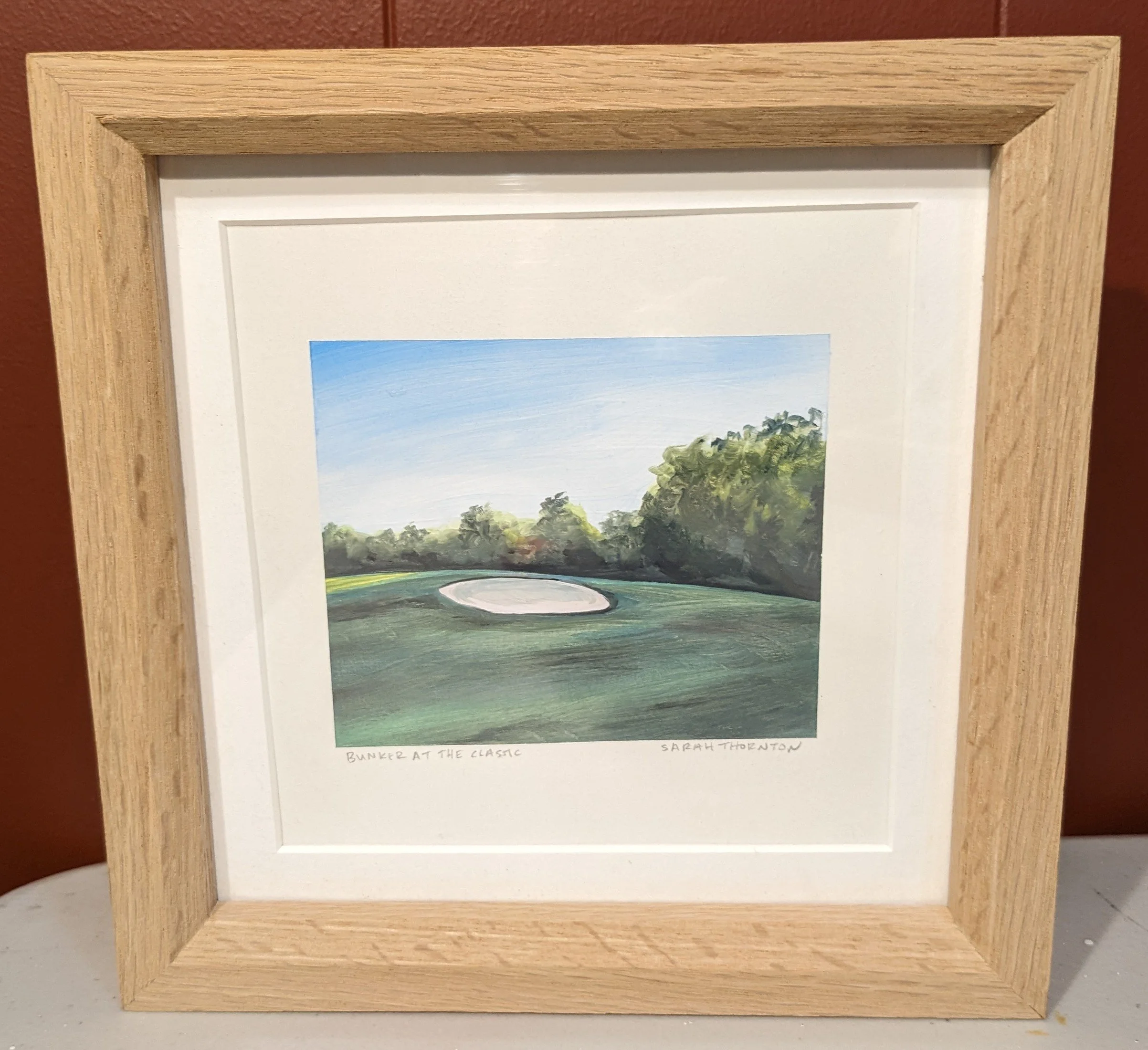 5x5" Bunker and The Classic, oil painting on paper