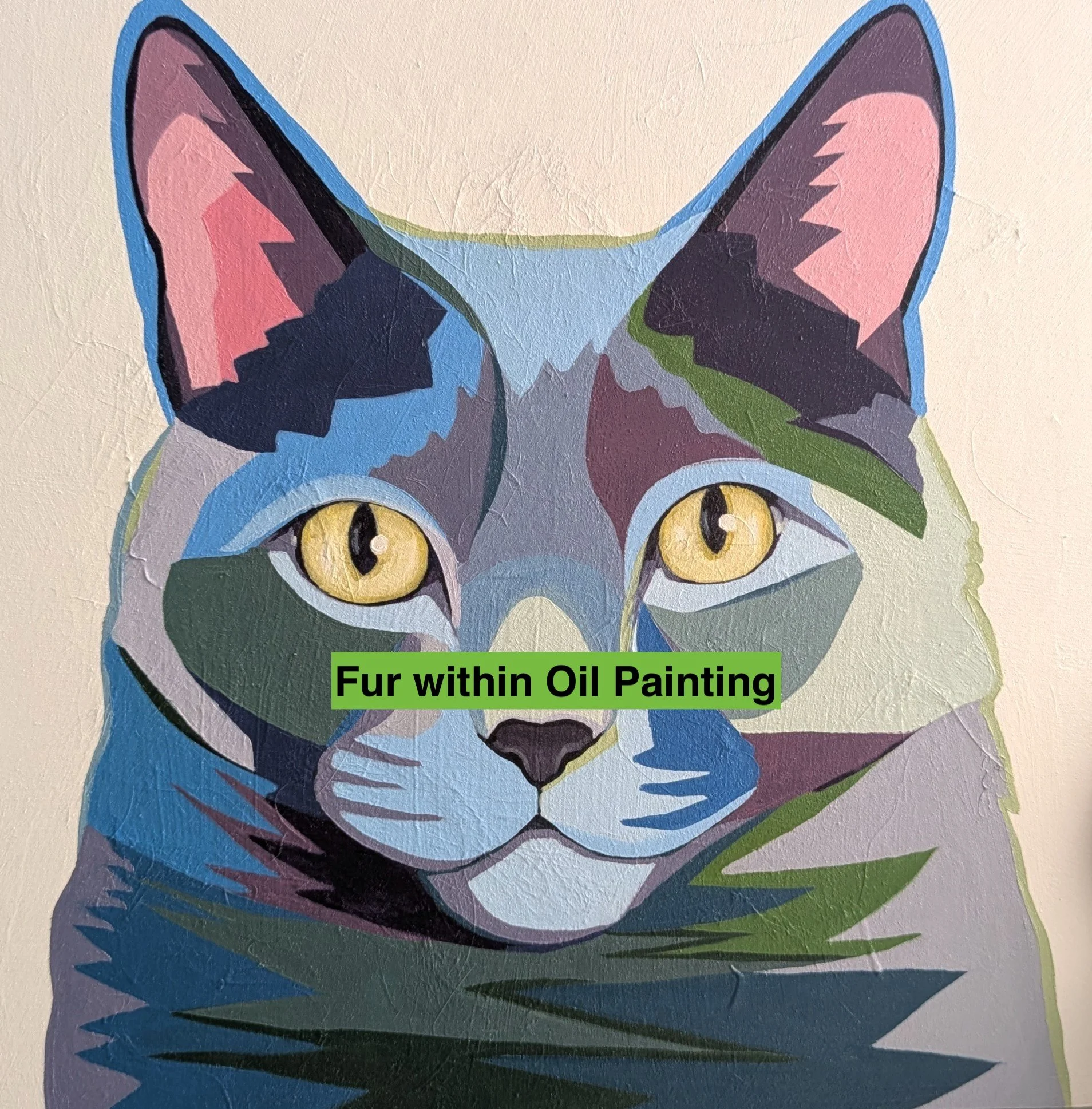 8x8" Oil Painting with your Pet's Fur