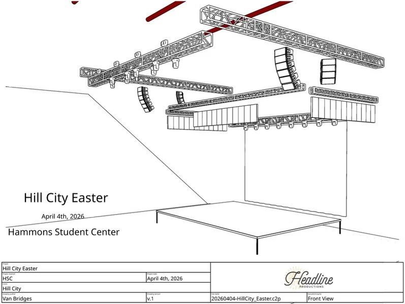 From concept > to reality. 

The crew spent Easter Sunday with Hill City Church at Hammons Student Center where thousands showed up for the holiday gathering. 

Van and Steve started working with the Hill City team a couple months ago to bring the