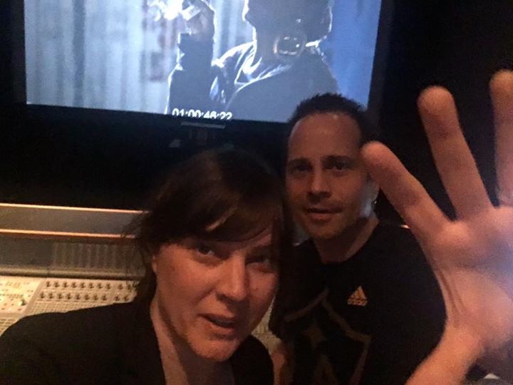 Putting finishing touches on Chapman Thesis film "Night Call" with director Amanda Knox.