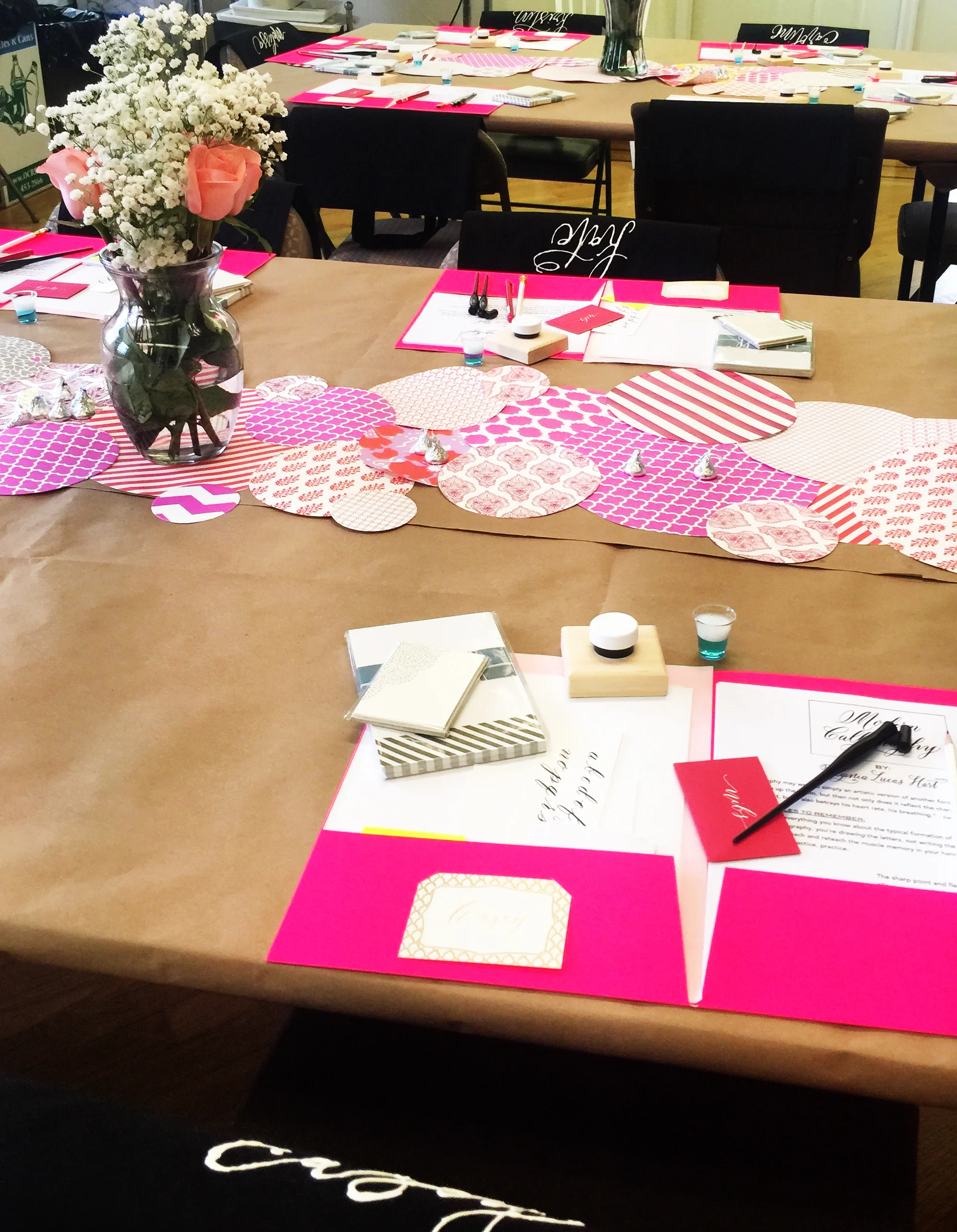 A couple snaps of the set-up of the next day's workshop!