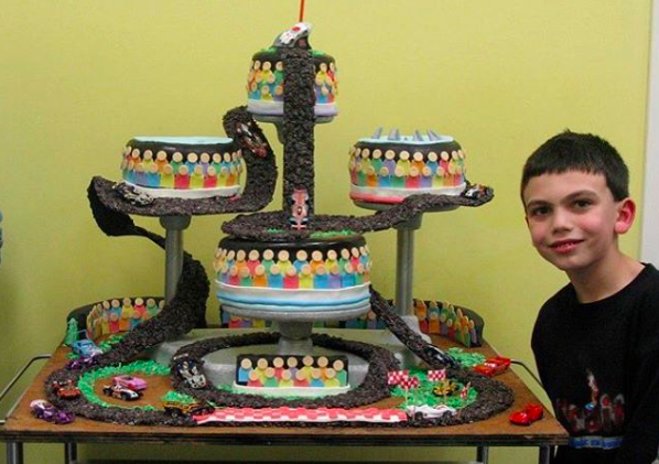 Joseph at 7th Birthday. Speed Racer theme.