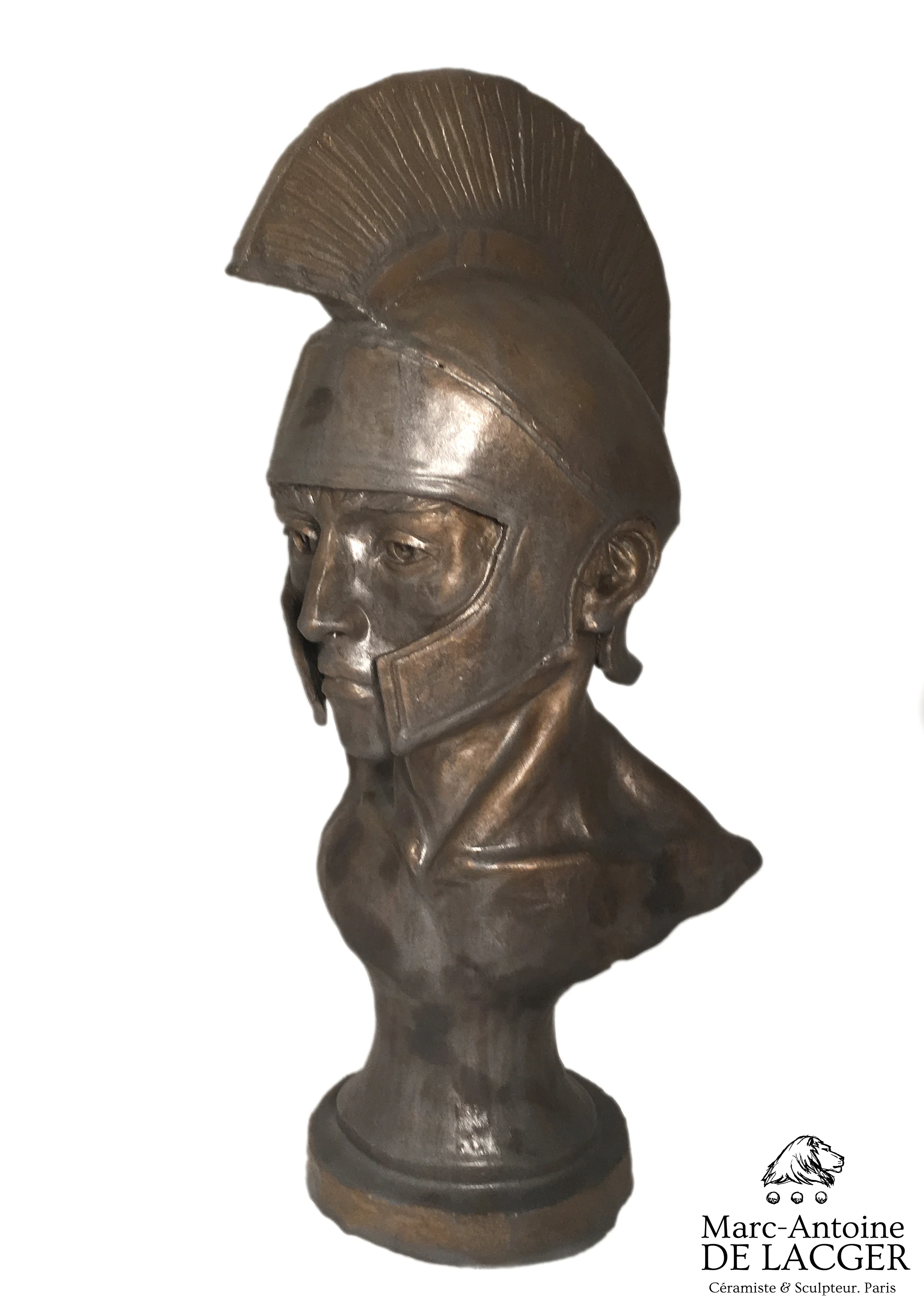 "Hoplite après la bataille". Marc-Antoine de Lacger. Tous droits réservés.