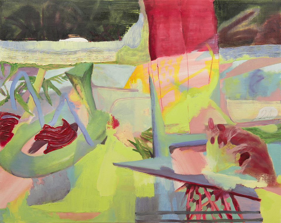Chinosaur, 2018, oil on linen, 48"x 60"