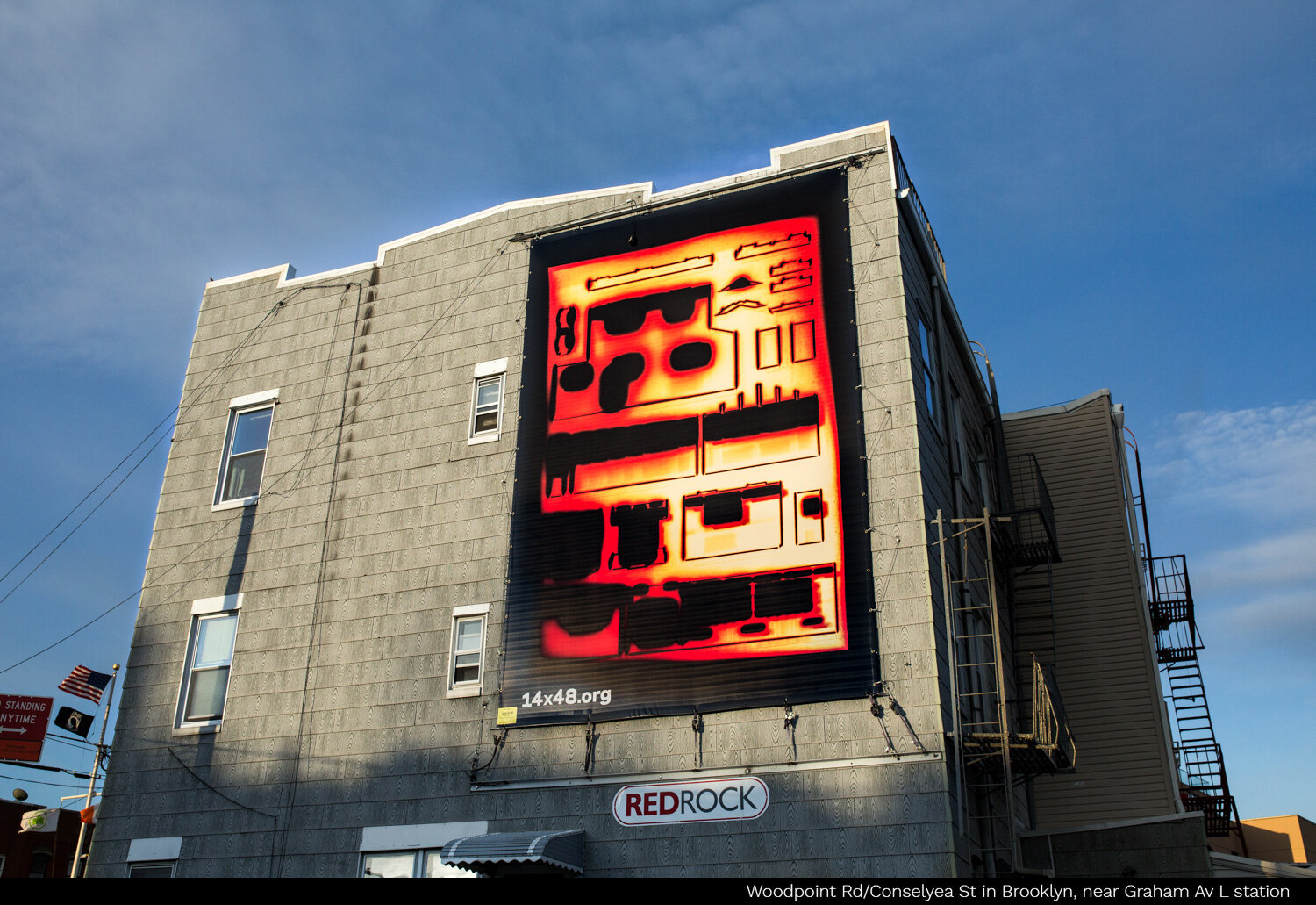 Accompanied Art Billboard project by Kei Ito , installed in Brooklyn, NY