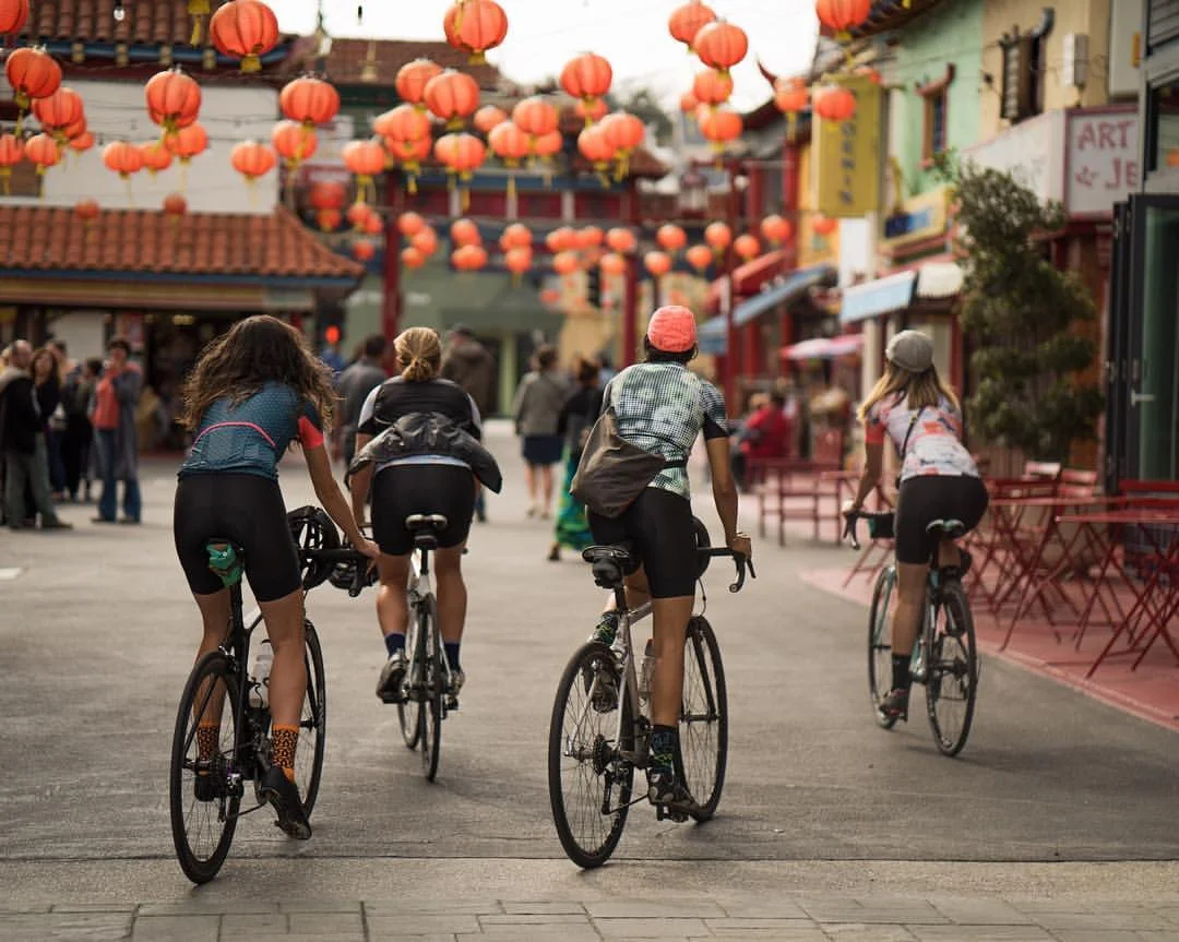 Riding through 'Little Tokyo' in Los Angeles. Photo by: Tracy L. Chandler