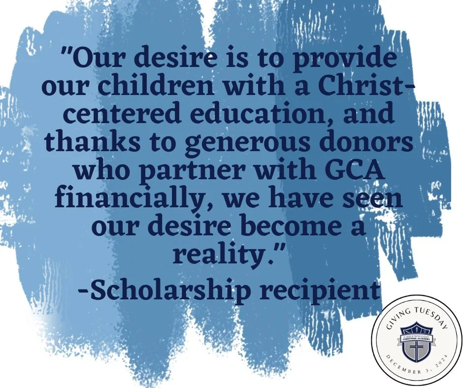 It's #GivingTuesday! Will you help give the gift of a Christ-centered GCA education? Visit www.gcak12.org/give (link in bio) to make a difference today!