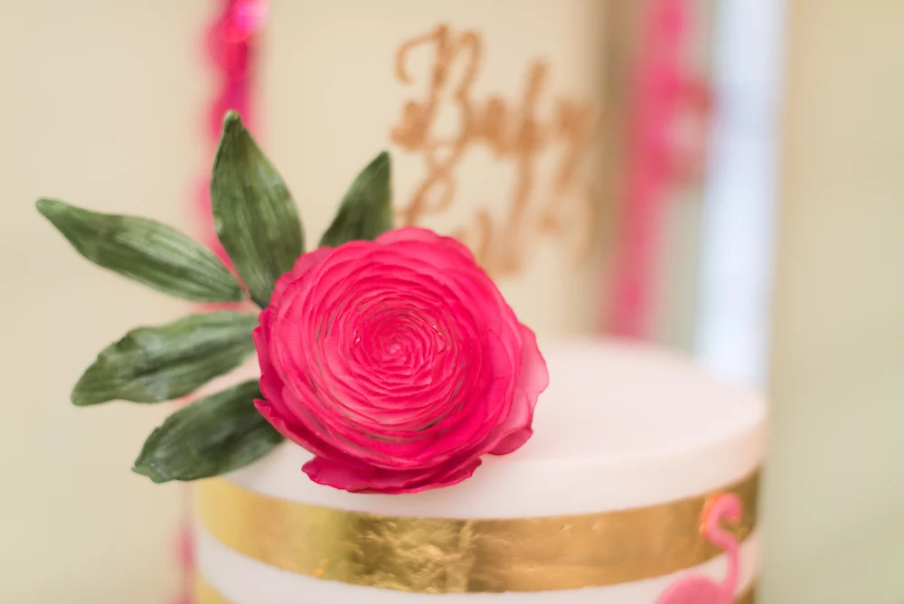 Pink London Baby Shower at The Ivy, Chelsea with flamingoes