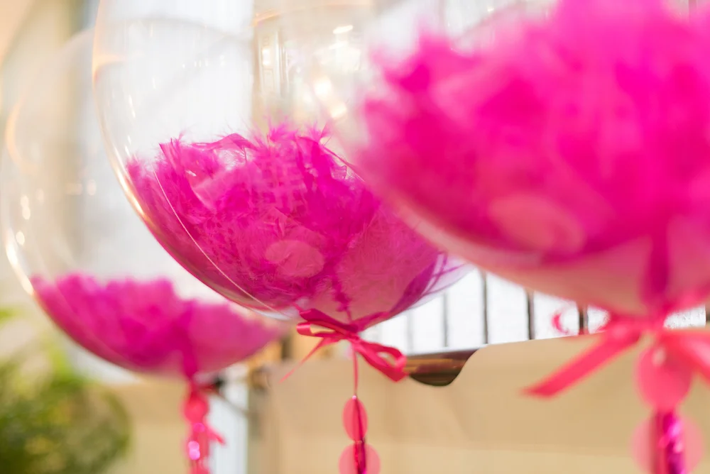 Pink London Baby Shower at The Ivy, Chelsea with flamingoes