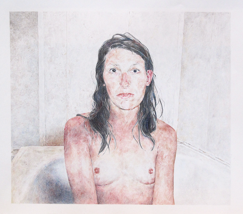      Sabine , color pencil on paper, 50x35cm, image : 31x27cm, 2013.       