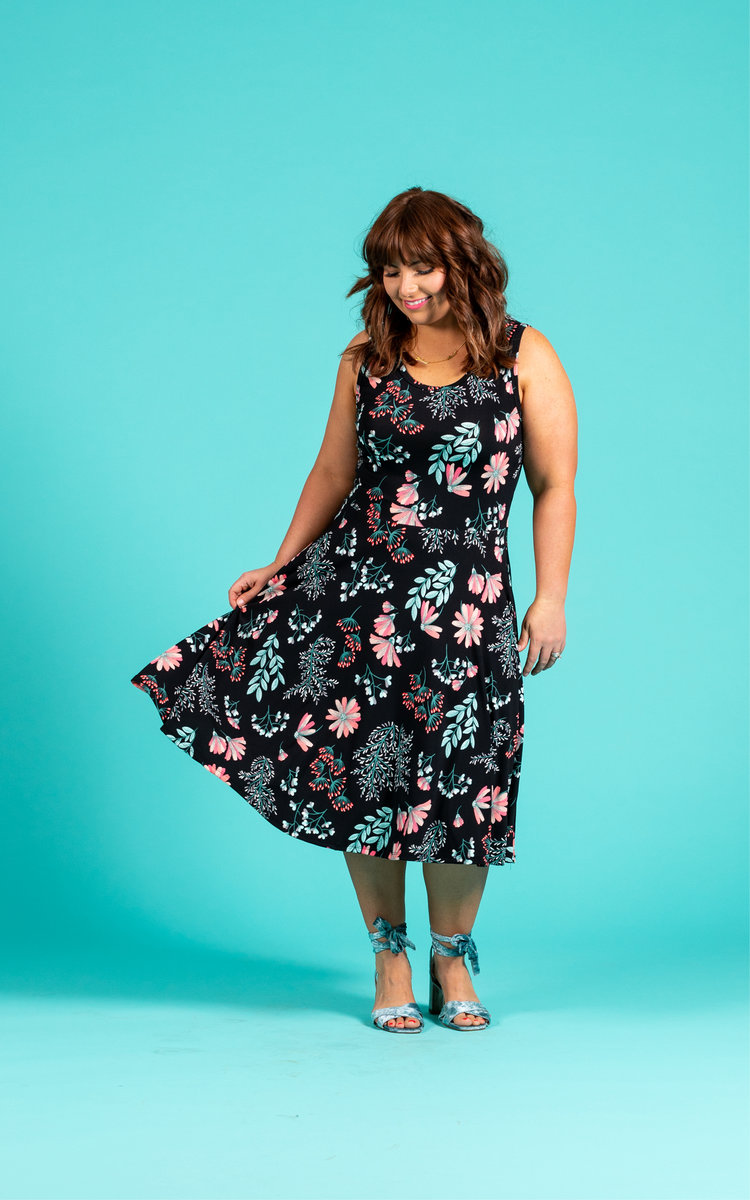 LULAROE-SLEEVELESS-DRESS-NICKI-A+LINE+SKIRT-BLACK+FLORAL+2.jpg