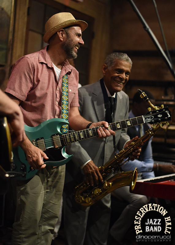 Al Schnier of moe. & Charlie Gabriel of The Preservation Hall Jazz Band. Photo courtesy of Dino Perrucci