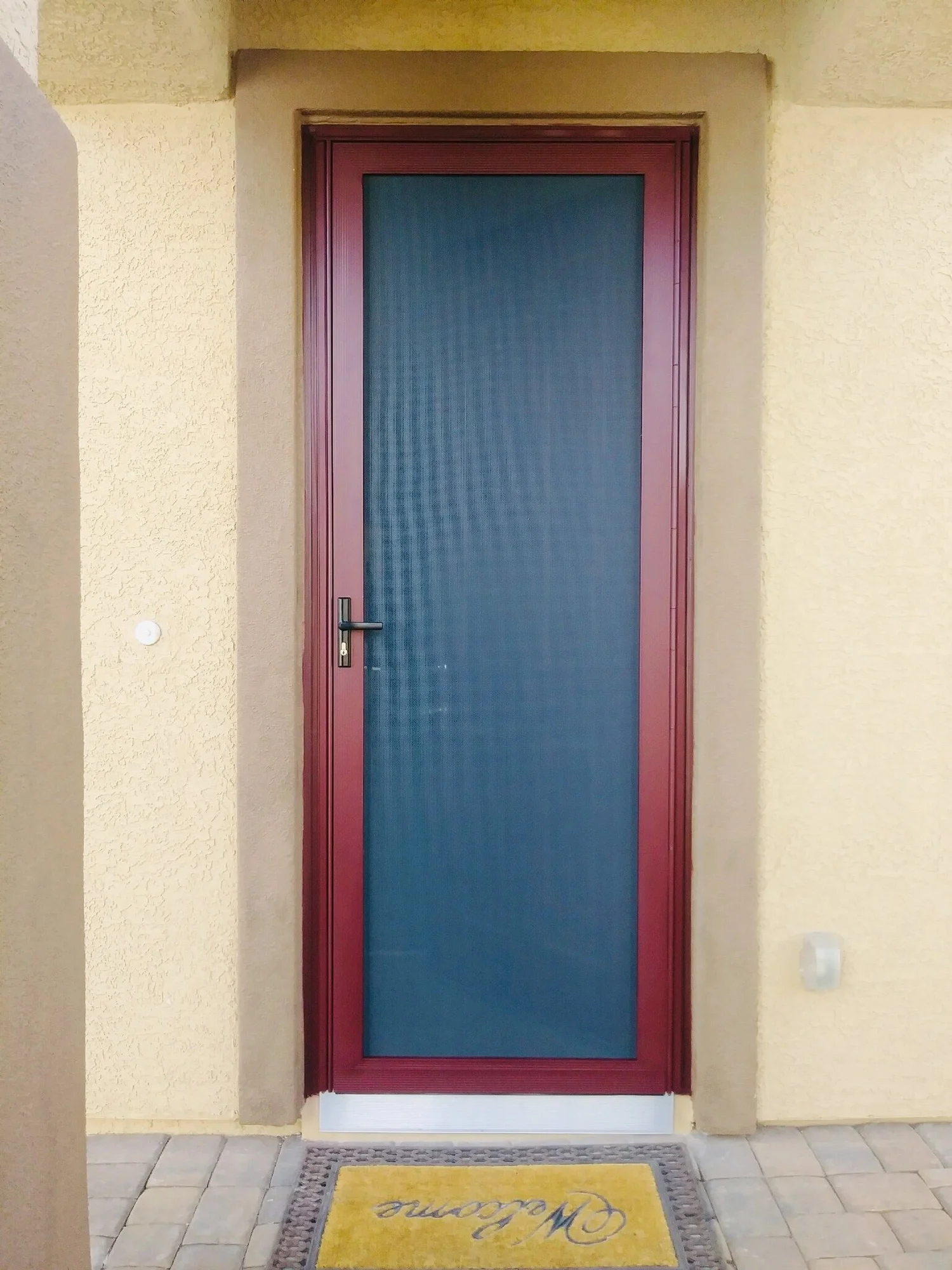 Custom color security screen door