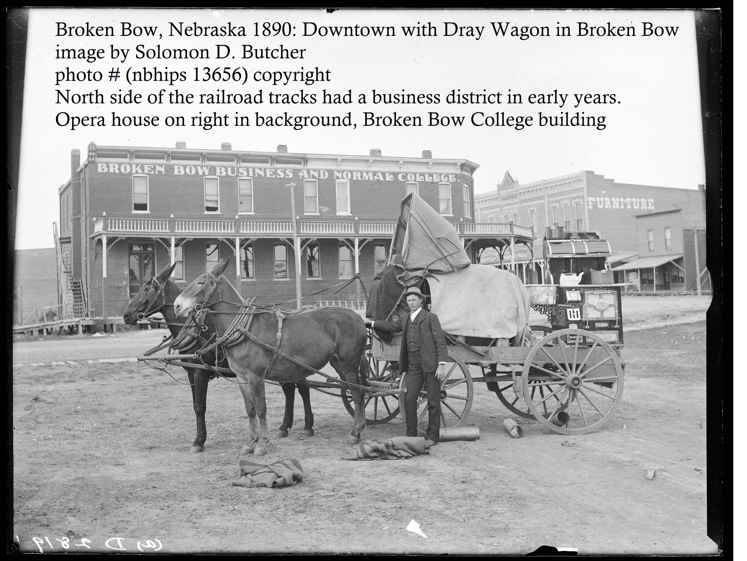 23 Butcher- Broken Bow - Dray Wagon in BB- 1890- 13656v.jpg