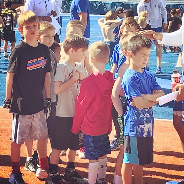 Thanks @bsu_football @coachbryanharsin for an amazing experience.  Lucas was so excited to play on the BLUE today! #summercamp #bsufootballcampKIDS