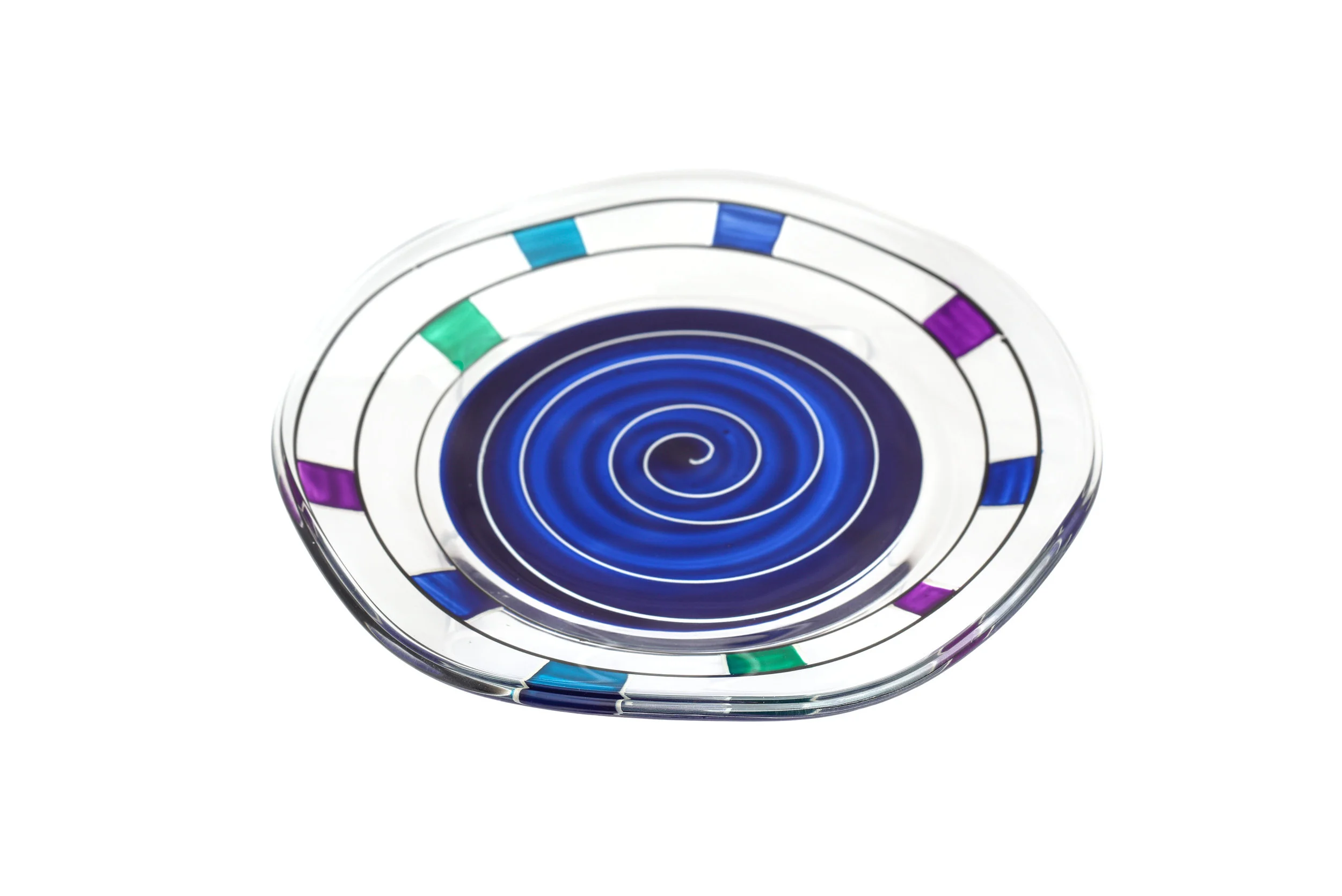 #27 - WAVY RIM PLATE, 7.75" DIA (BLOCK DESIGN)