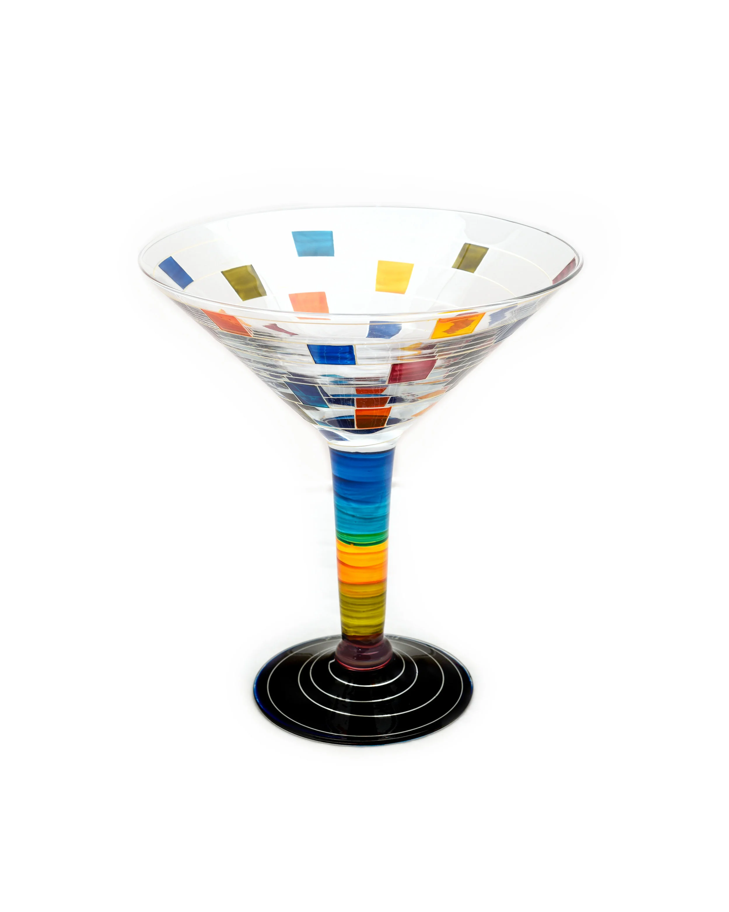 #37 - LARGE SERVING MARTINI, 9.25" DIA X 10"H (BLOCK DESIGN)