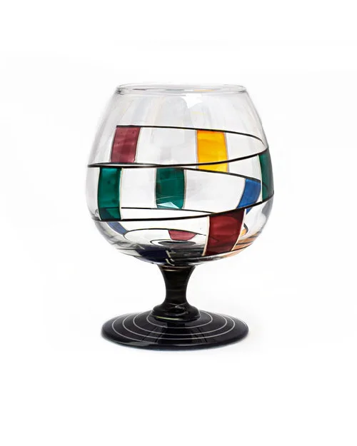 #3 - PERFECT CONGNAC GLASS, 12 OZ. (BLOCK DESIGN)
