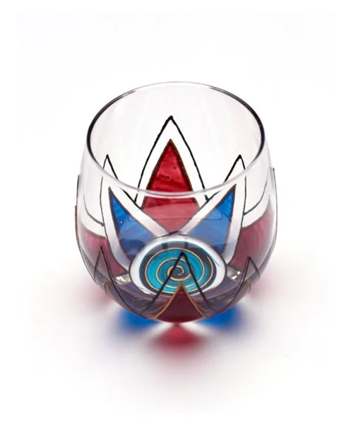 #1 - STEMLESS BALLOON WINE GLASS, 15 OZ. (ART DECO DESIGN)