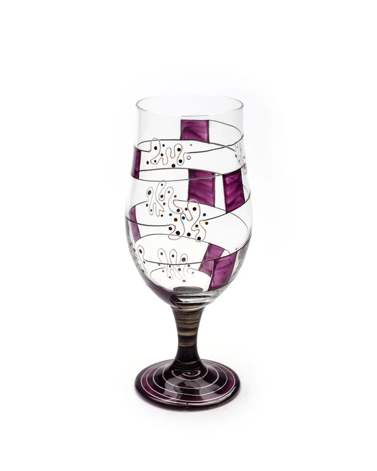 #50 - BELGIAN ALE GLASS, 16.6 OZ. (BLOCK HEARTBEAT DESIGN)