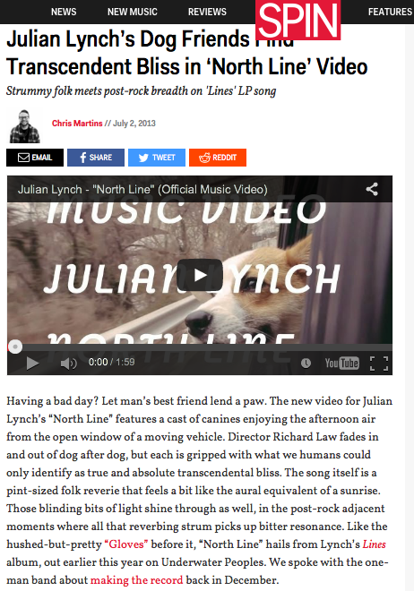 Spin: Julian Lynch’s Dog Friends Find Transcendent Bliss in ‘North Line’ Video