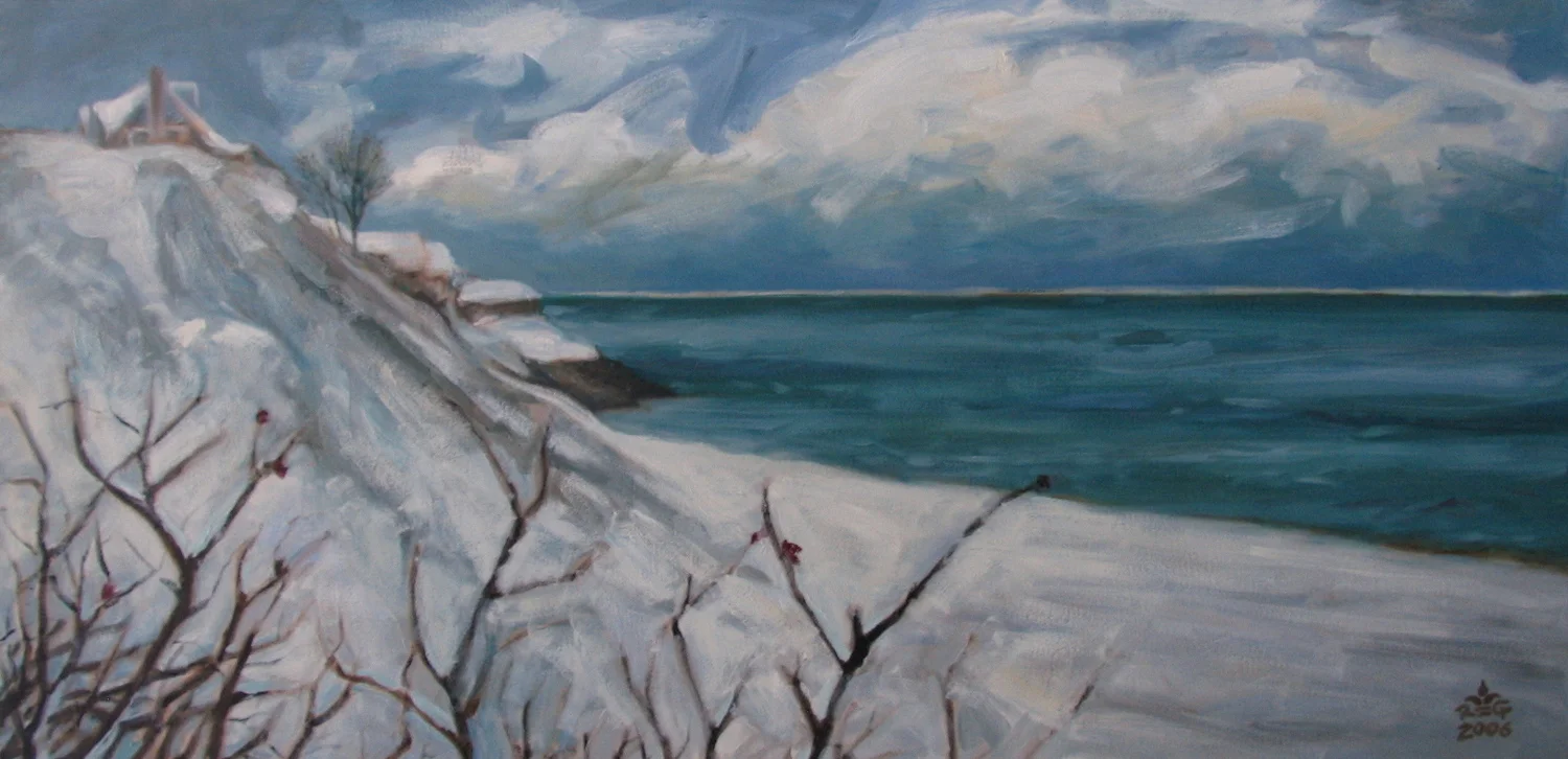 "CHATHAM SNOW", 24"x 48" oil on canvas, SOLD
