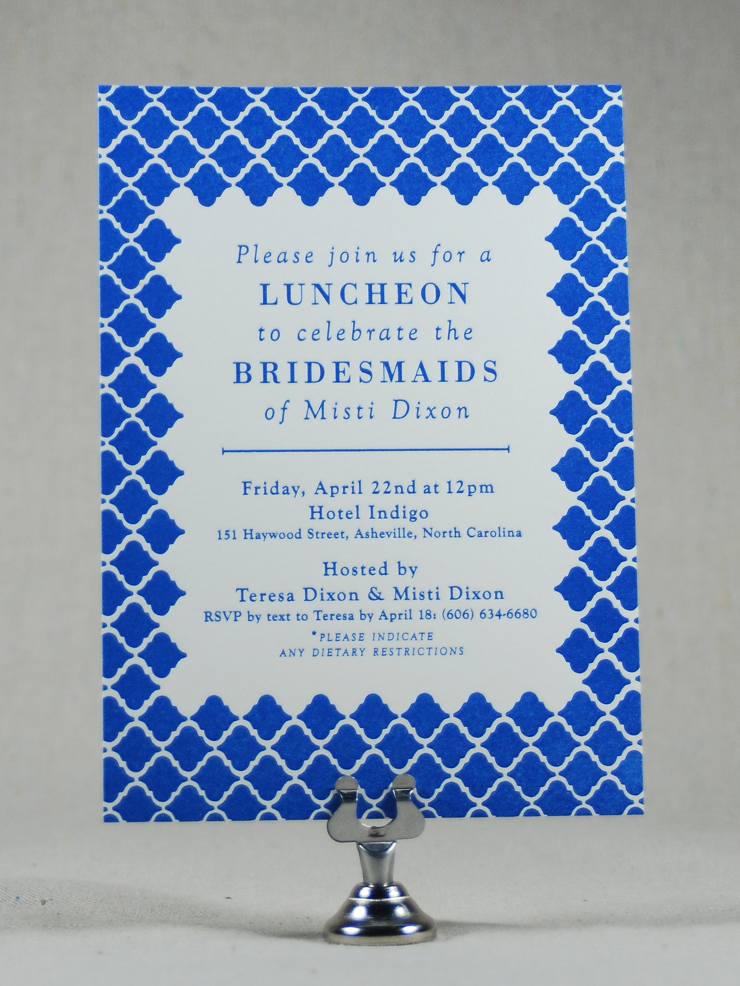 Bridesmaids Luncheon Invitation 