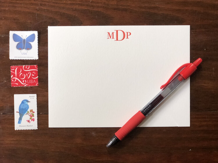 SET of 50 FUTURA FONT Custom Letterpress Stationery Personalized Stationery Customizable Stationery Professional Stationery