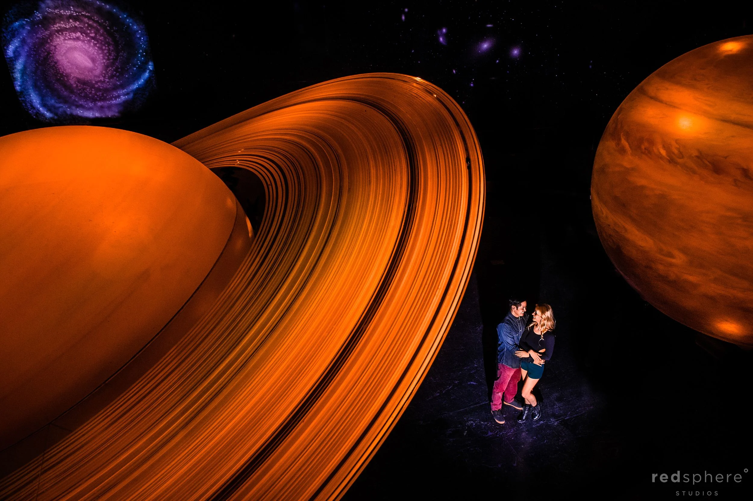 Griffith Observatory Los Angeles Engagement Session, Planets Background
