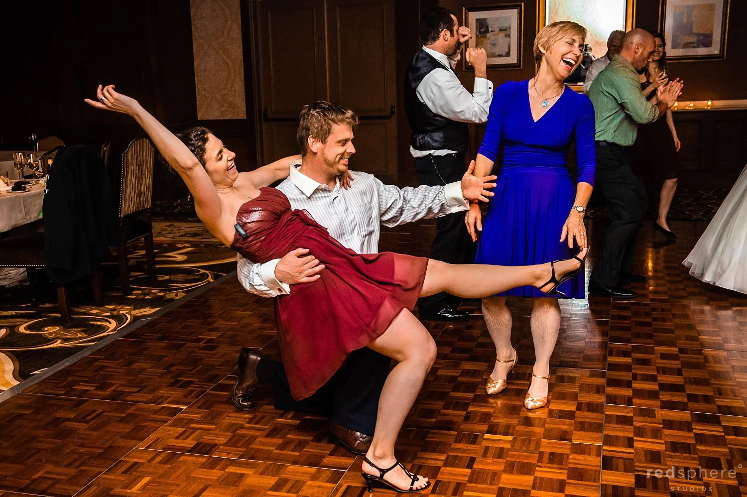 Guests Show off Their Dancing Skills To Friends at The Inn at Spanish Bay Wedding