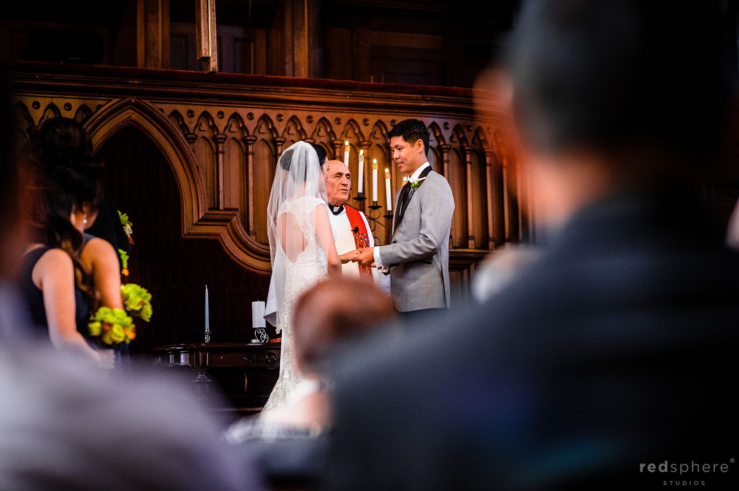 Groom Saying his Vows at St. John's Presbyterian Church Wedding Ceremony
