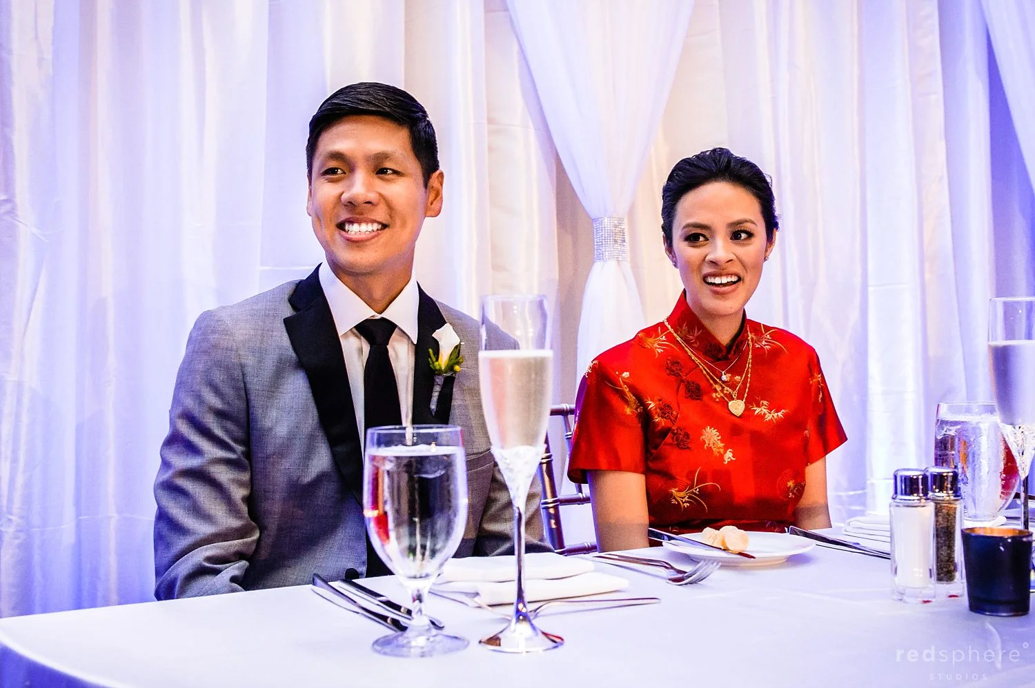 Married Couple Watching the Lion Dance Performance at Intercontinental Hotel After Party