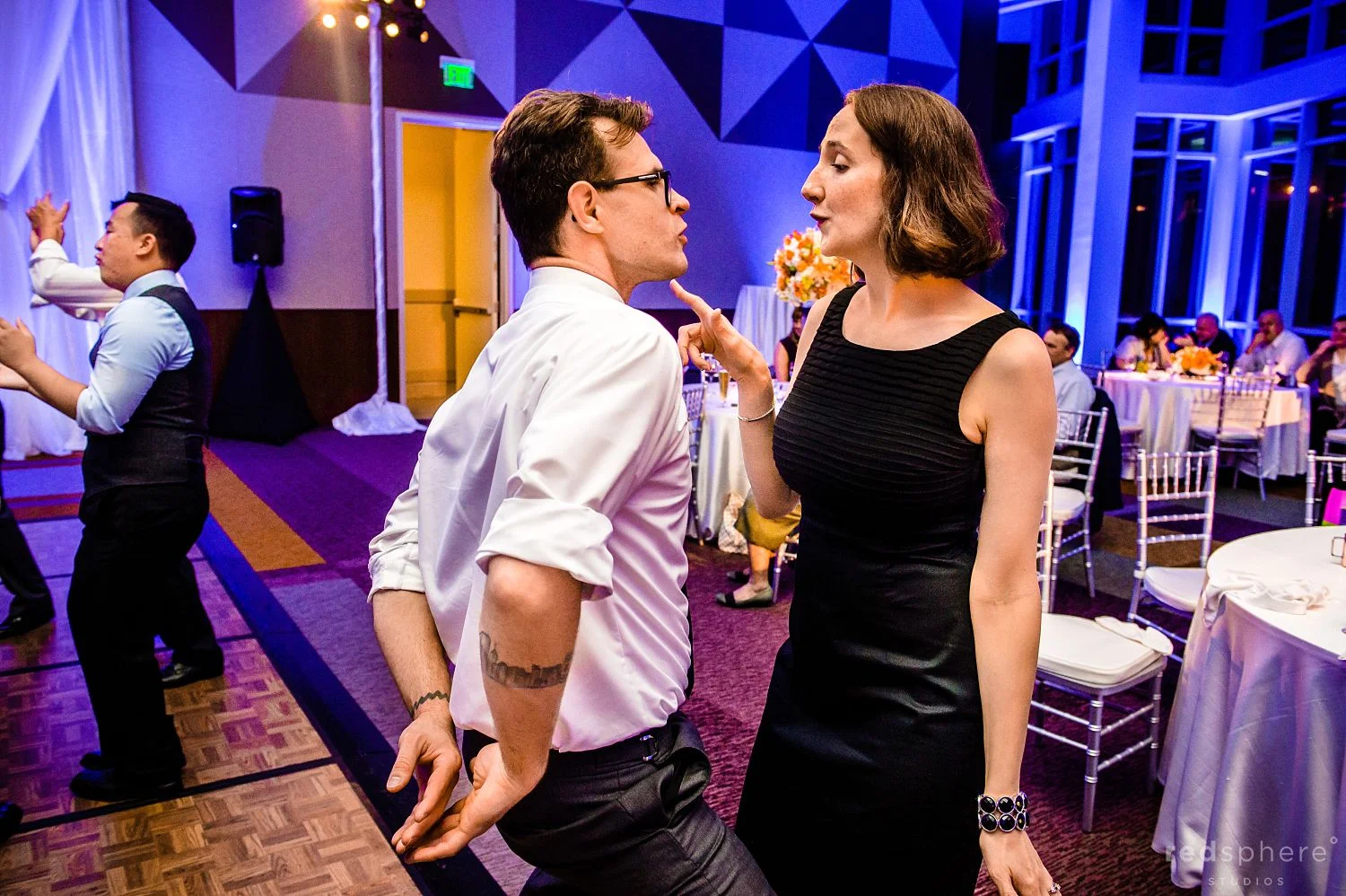 Guests go Towards The Dance Floor at Intercontinental Hotel Wedding After Party