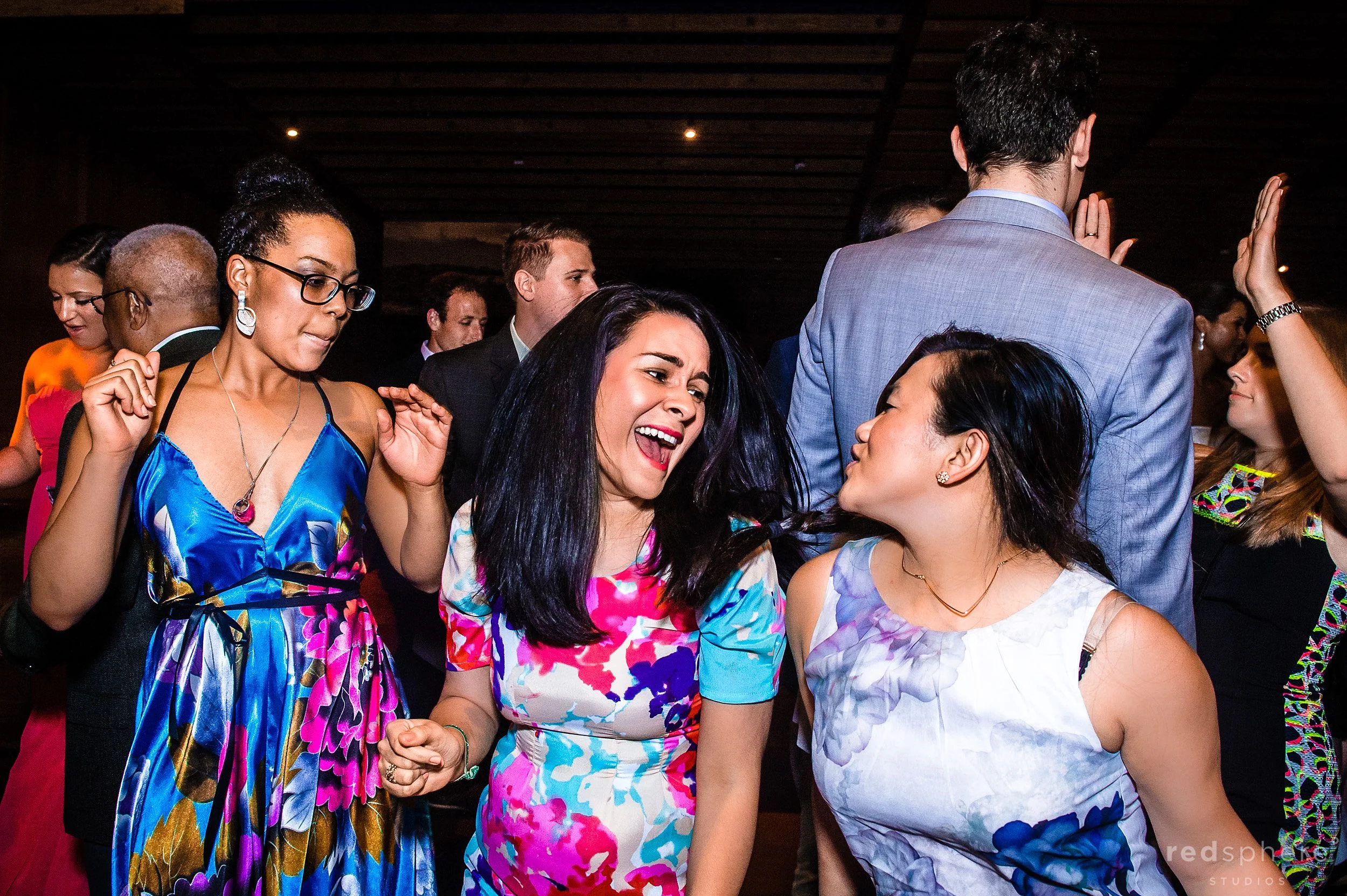 Wedding Reception Guests Having a Good Time, San Mateo Wedding