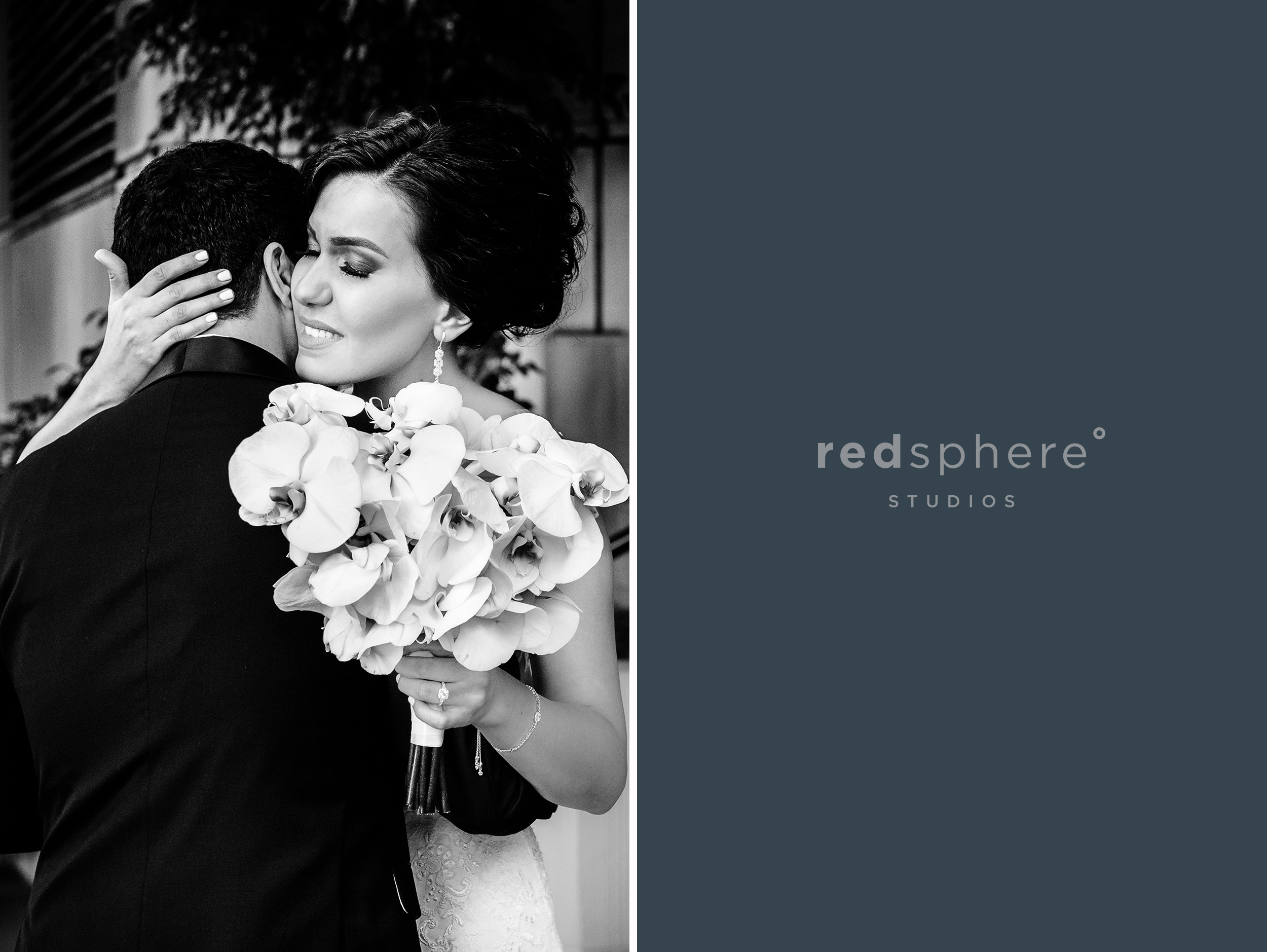 Bride and groom First look. Hotel Parc 55 Hilton, San Francisco