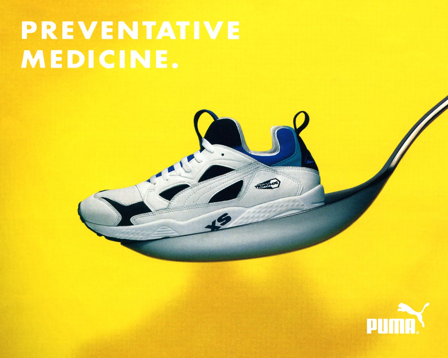 Composited multiple elements for printed advertisement. PUMA, 1997.