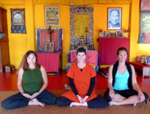 The ornate Gompa Room where the teachings and practice of yoga and meditation happened...