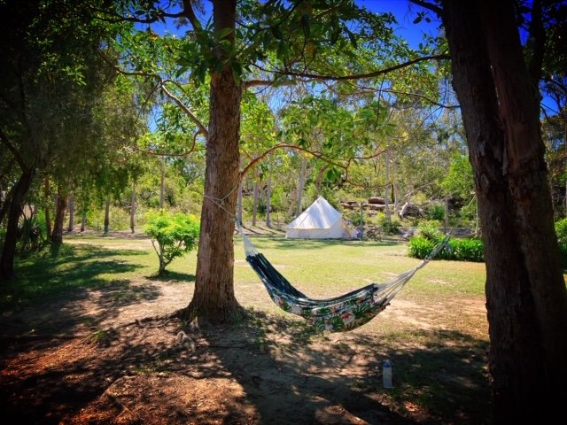 Property view - hammock and tipi.JPG