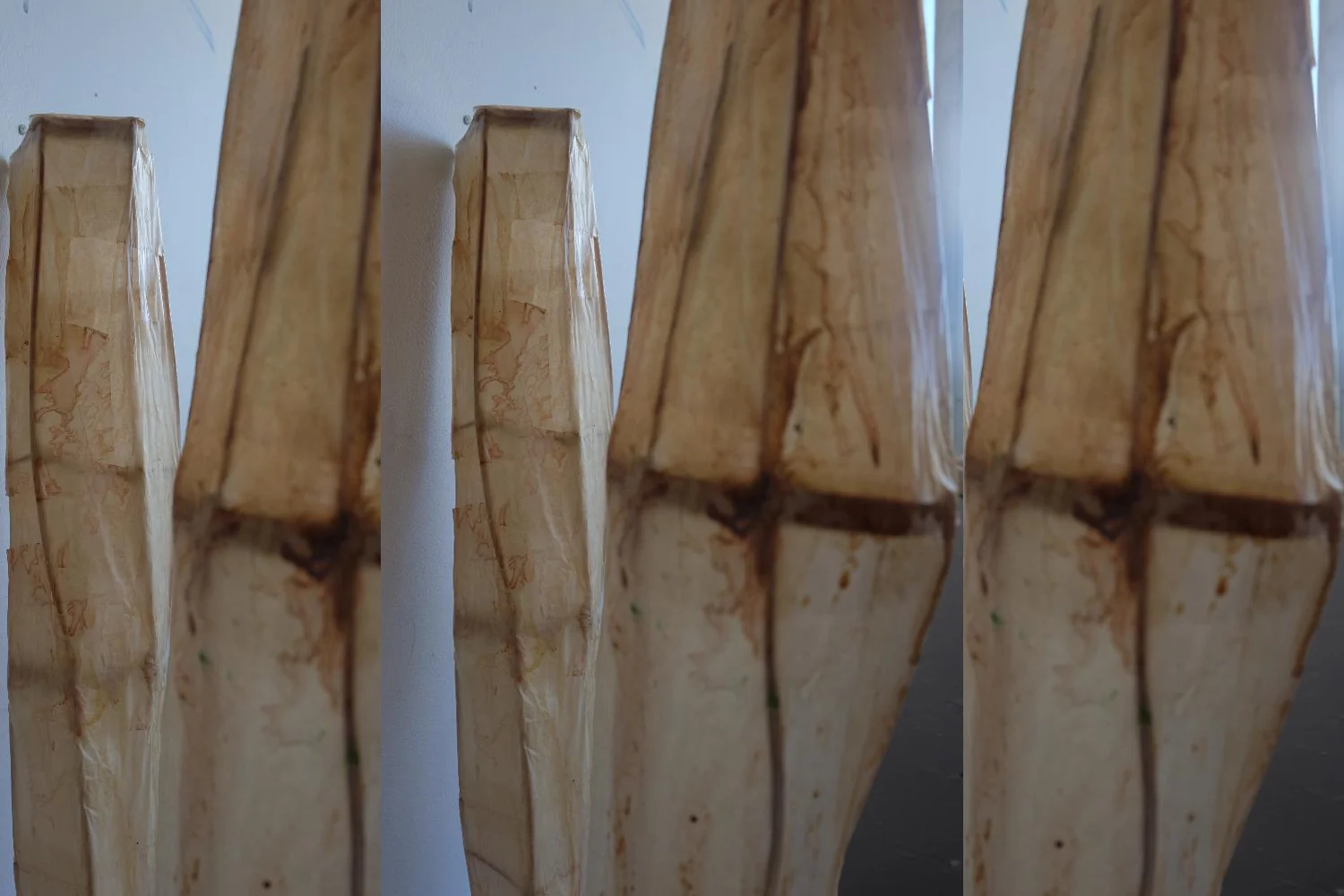  Gerard Crewdson, Wheel Spoke Prototypes, Pyramid Club Studio, Feb 2018, recycled bamboo slats, butter paper, rabbit skin glue and shellac. Photograph Dan Beban. Courtesy the artist. 