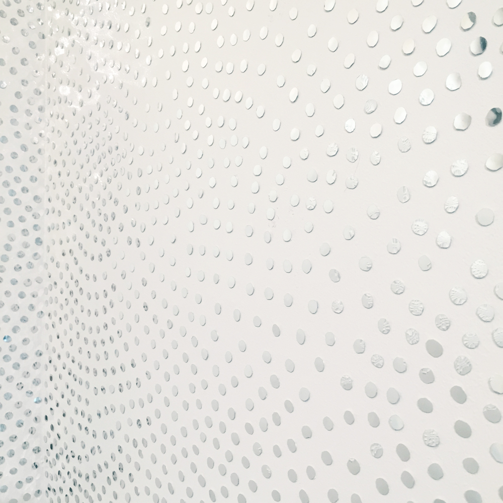  Britt Salt,&nbsp; Spatial Diffraction , 2018, hand cut vinyl | Courtesy the artist. 