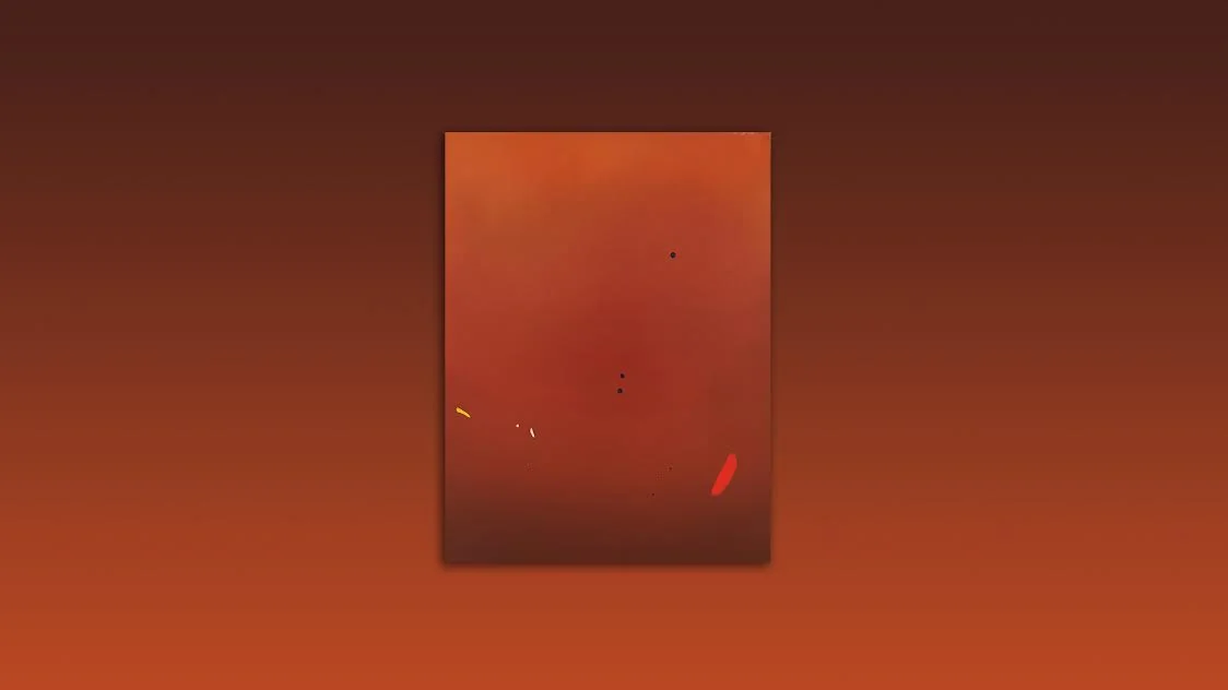  Daisy Lewis-Toakley,&nbsp; A book that makes you hear , 2018, oil paint on wood imposed on digital colour field | Courtesy the artist.     