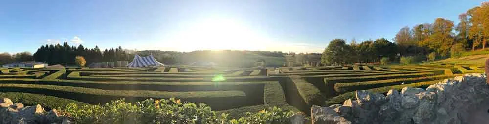 Successful exit from the maze garden!