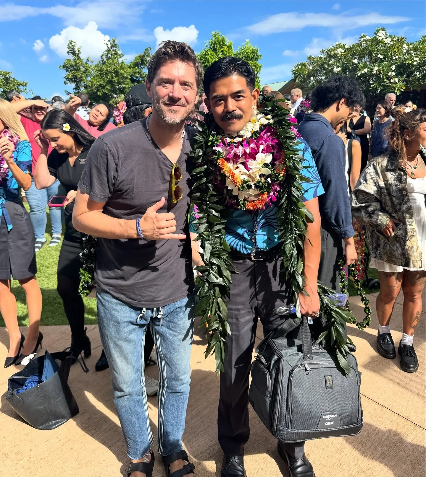 So proud of our boy @vin.oca graduating with @hawaiianairlines !! We&rsquo;ll see you@in the sky buddy!