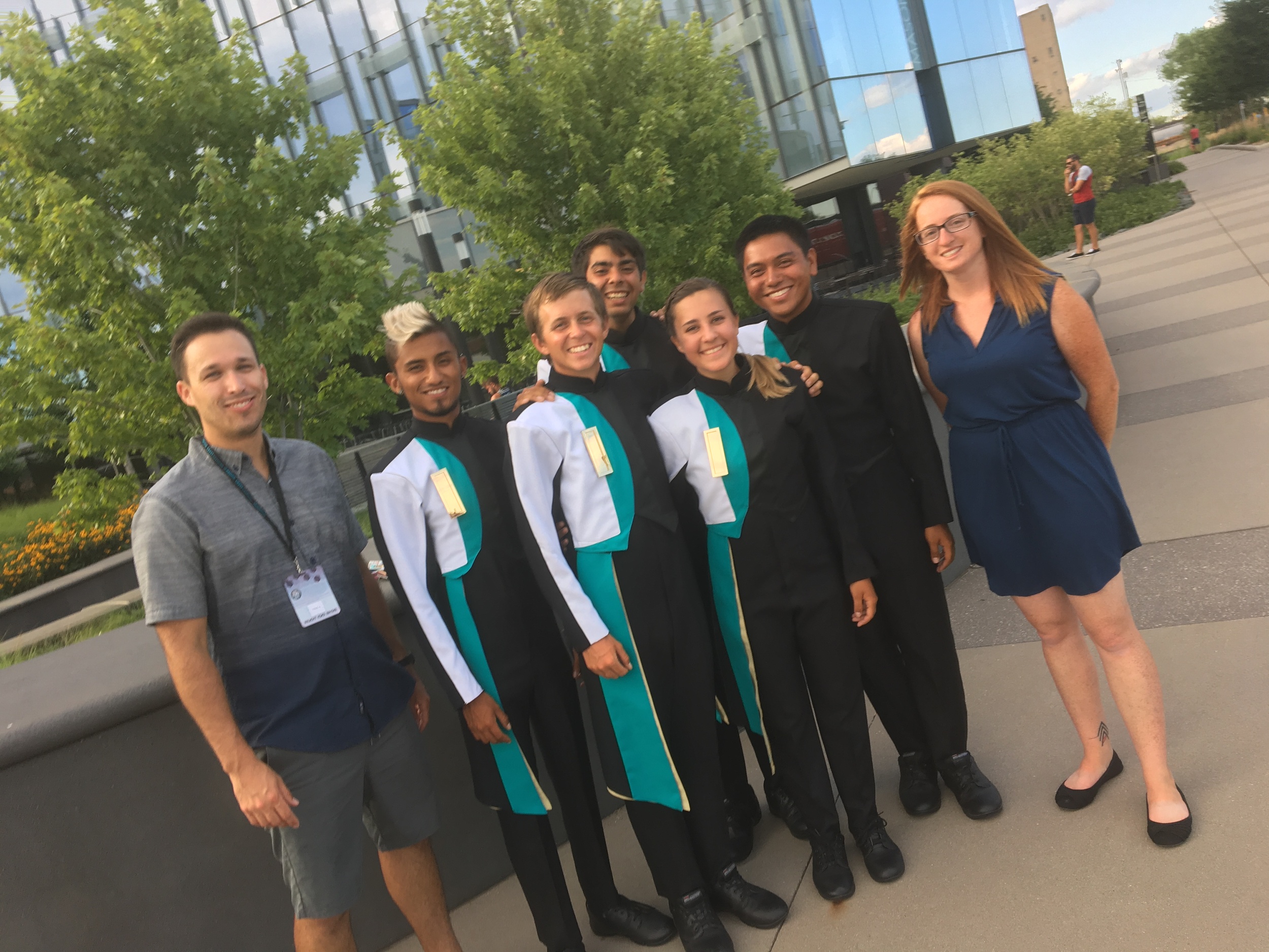 Left to right: Brandon Amaral, JV Villarreal, Justin Page, Angel Abonza, Kat Quesada, 2015 DSP Vet, Conrad Alumia and Dalia Berman