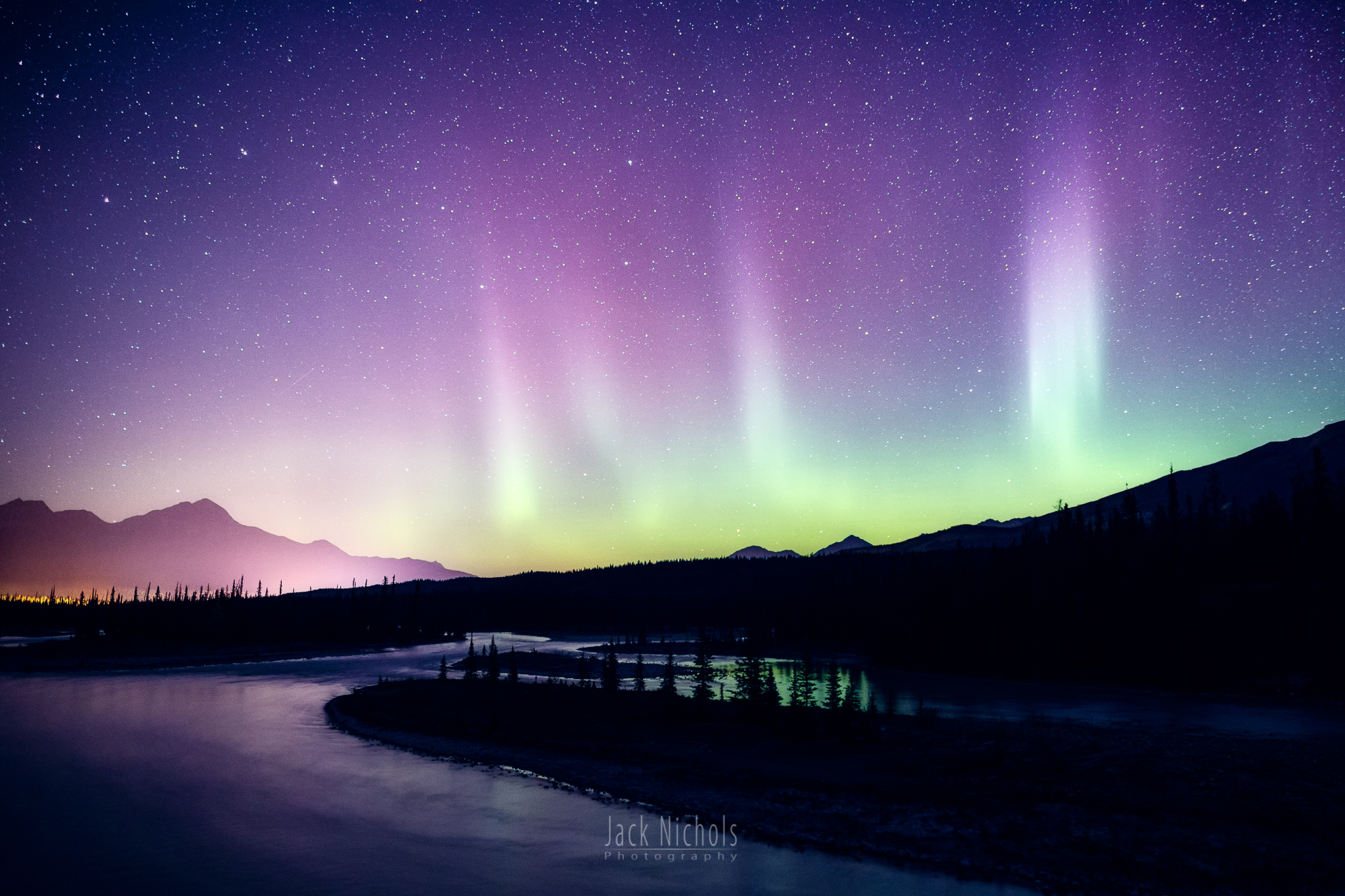 Aurora example (Jasper National Park, Alberta)