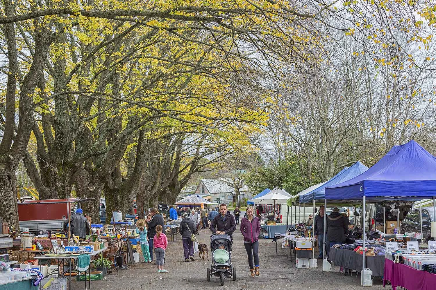 Locals and tourists enjoy the delights of the Daylesford Sunday market