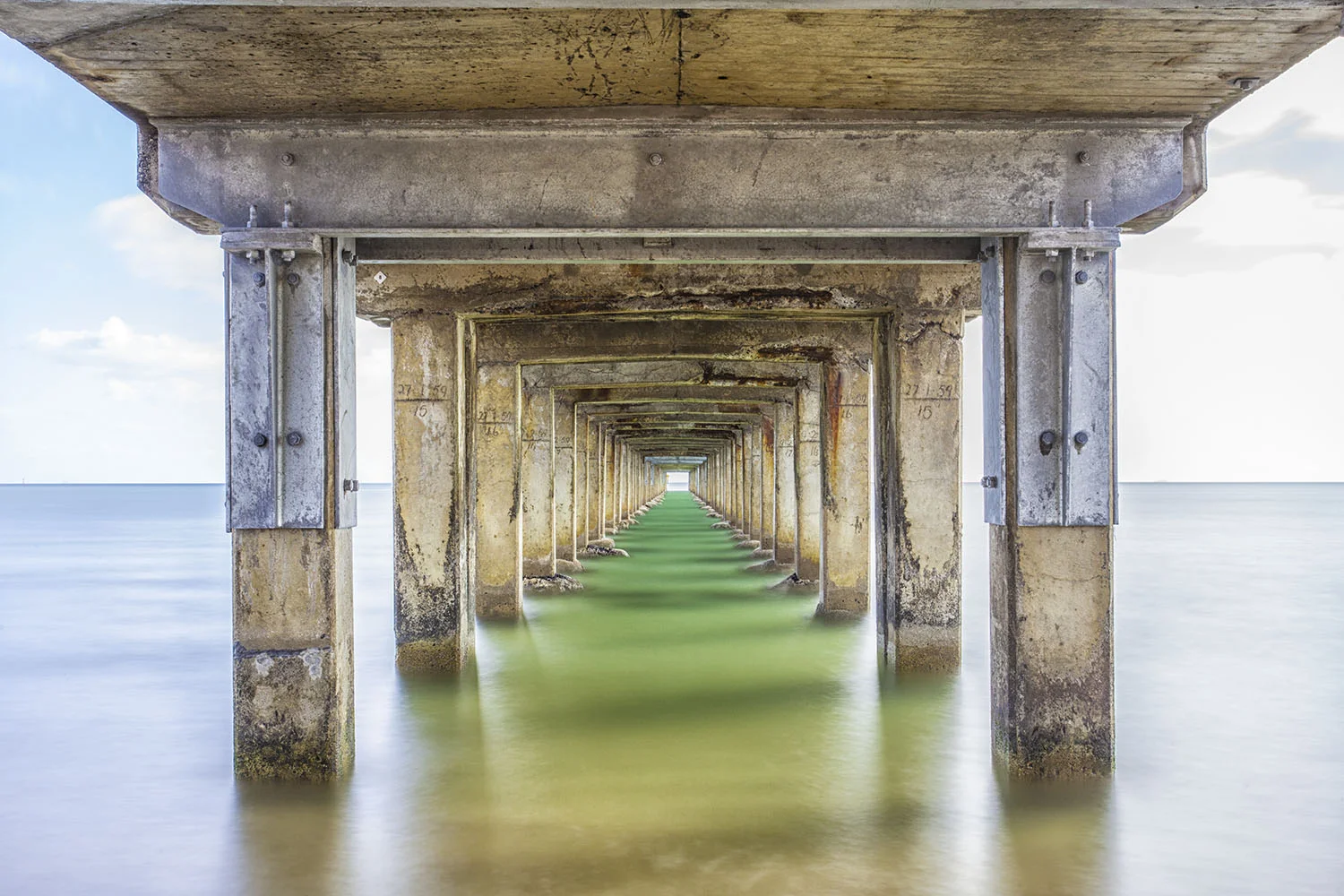 Peering underneath Dromana Pier, Victoria