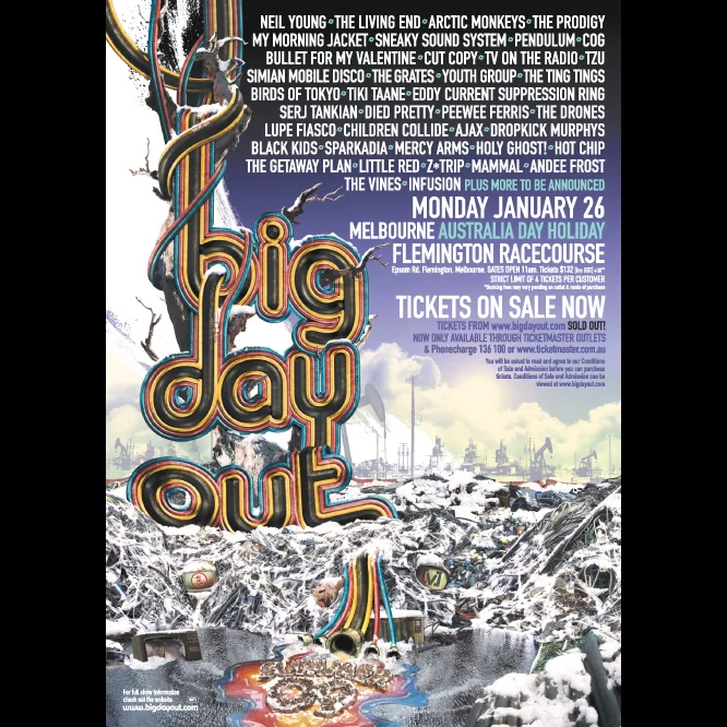 Big Day Out Squirrel Menace Rock Roll Design
