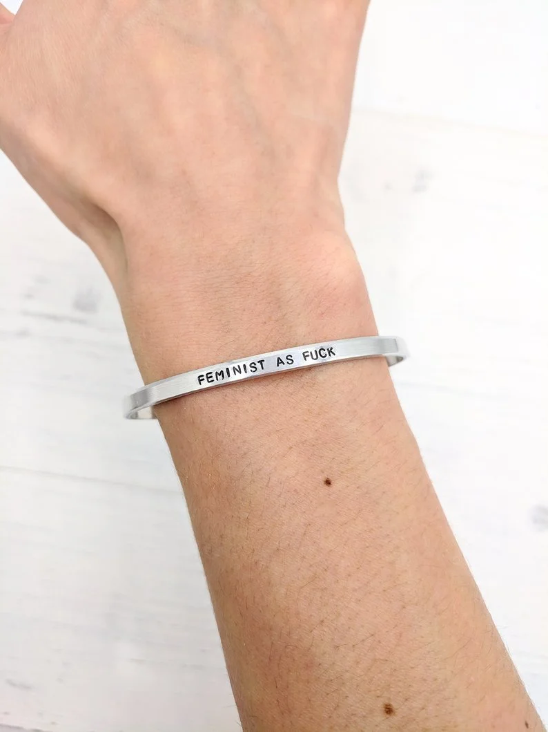 "Feminist As Fuck" Bracelet by NikkiandNibby